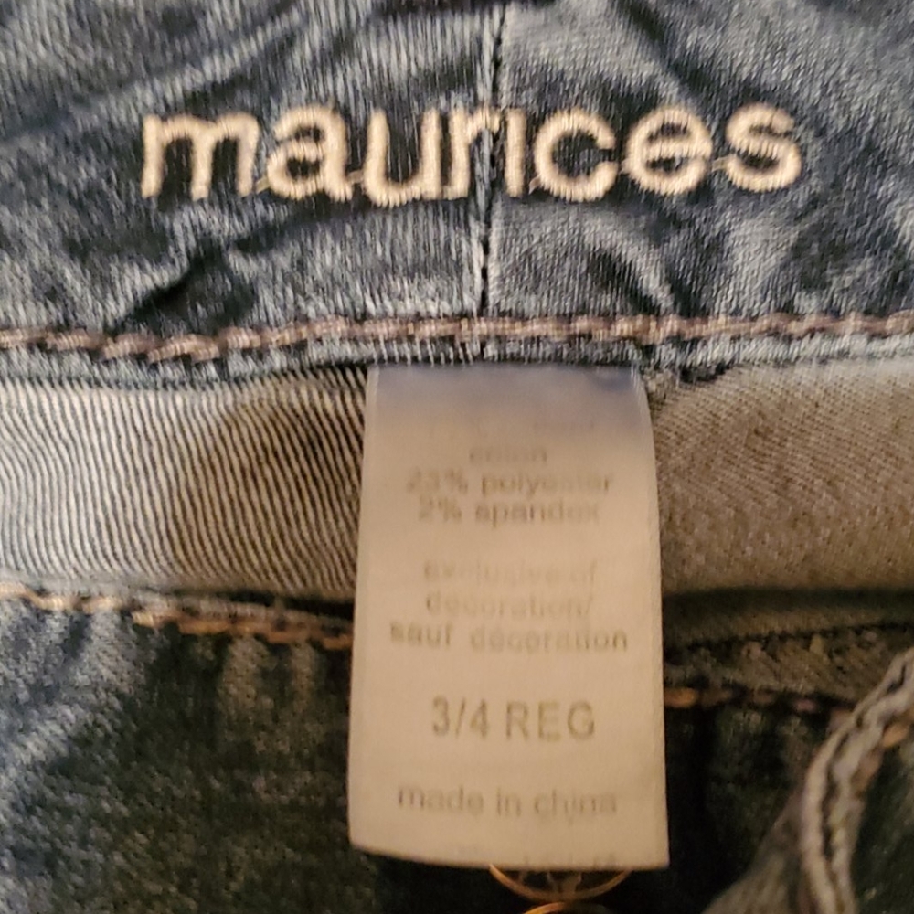 Jeans sz 3/4 regular & rue 21 3/4 sleeve shirt